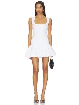 Retrofete - Caterina Women's Sleeveless Square Neck Knit Mini Dress White