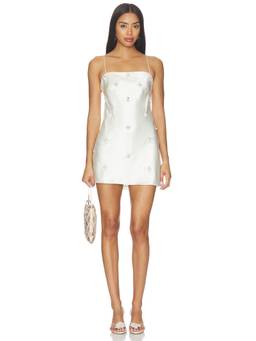 Retrofete - Dotty Women's Crystal Embellished Satin Mini Dress Cream