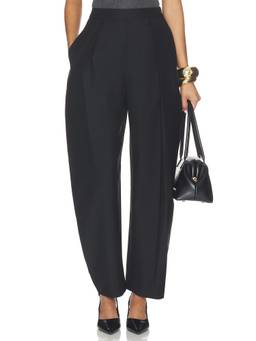 Rohe - Puck Sculptural Women's Mid-Waist Tailored Barrel Trousers Black