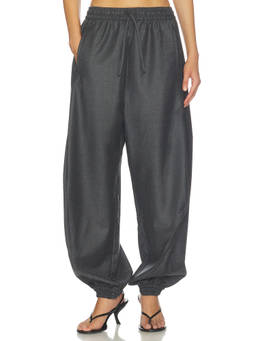 Rohe - Balloon Women's Drawstring Elastic Waist Trackpants Dark Grey