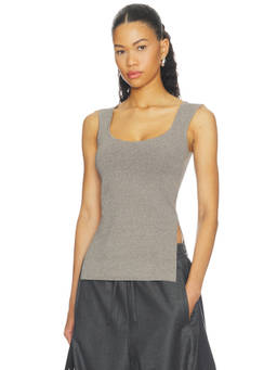 Rohe - Bustier Shaped Women's Sleeveless Side Slit Top Taupe
