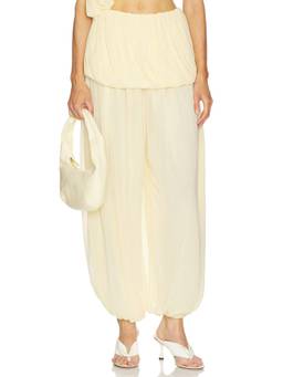 Ronny Kobo - Willa Women's Elastic Waist Wide-Leg Palazzo Pants Yellow