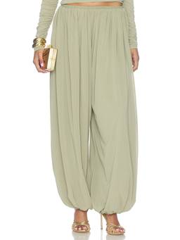 Ronny Kobo - Renier Women's Elastic Waist Wide-Leg Palazzo Pants Green
