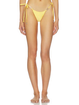 Runaway The Label - Tiago Women's Tie-Side Gold Hardware Bikini Bottom Mango