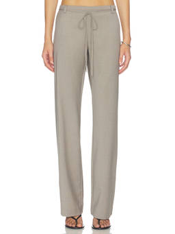 St. Agni - 90's Wool Rouleau Women's Straight Tailored Trousers Light Taupe