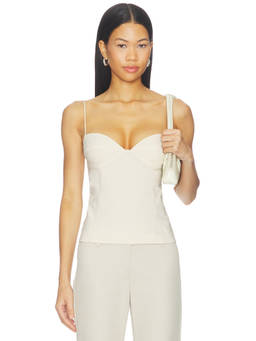 St. Agni - Studio Women's Sleeveless Sweetheart Neck Cami Top Porcelain