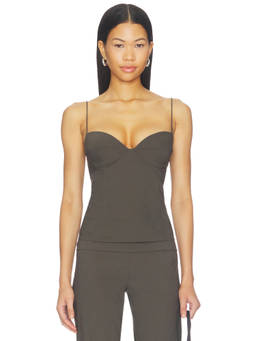 St. Agni - Studio Women's Stretch Poplin Cami Top Brown
