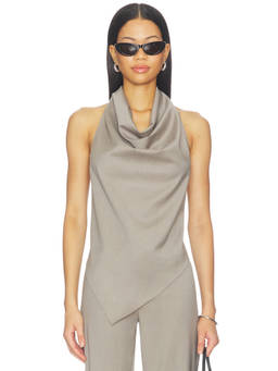 St. Agni - Wool Cowl Women's Backless Halter Top Light Taupe