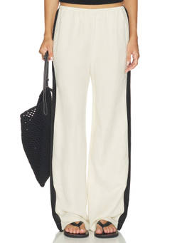 Sanctuary - Women's Pull-On Elastic Waist Wide Leg Trackpants Summer Sand