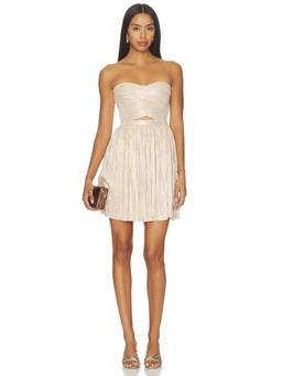 Sabina Musayev - Magnus Women's Strapless Cut-Out Mini Dress Sandstone
