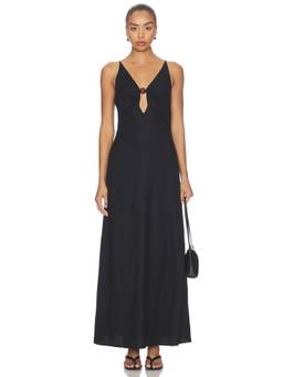 SEVEN WONDERS - Unity Women's Plunging Cut-Out Maxi Dress Black