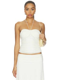 SEVEN WONDERS - Samirah Women's Halter Lace Underwire Top Cream