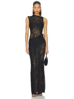 SNDYS - Kaven Women's Lace Sleeveless Maxi Dress Black