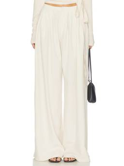 SNDYS - Evelina Women's Pleated Wide-Leg Palazzo Pants Off White