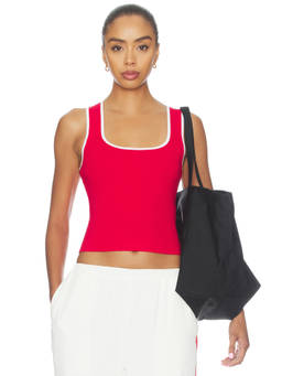 SNDYS - Anika Women's Stretch Knit Sleeveless Tank Top Red