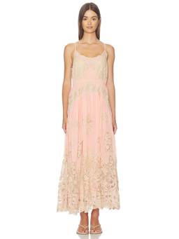 SEA - Gracelyn Lace Women's Sleeveless Slip Maxi Dress Pink