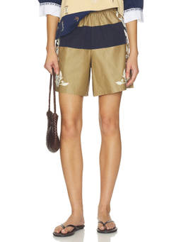 SEA - Jgeorgie Women's Elastic Waist Pocket Training Shorts Khaki