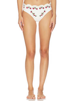 SEA - Bindi Strawberry Scallop Women's Bikini Bottom Cream