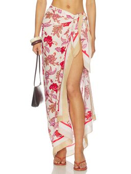 Seafolly - Summer Chintz Women's Floral Wrap Tie Sarong Off White