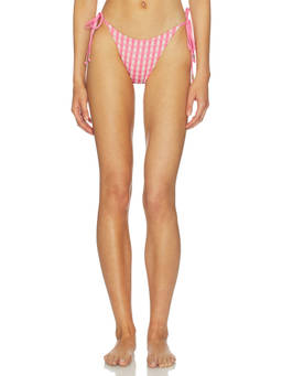 Seafolly - Bella Tie Side Women's Textured Bikini Bottom Pink