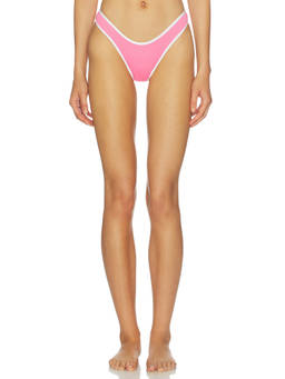 Seafolly - Beach Bound Women's Ribbed Pull-On Bikini Bottom Pink