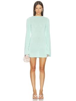 SER.O.YA - Bec Knit Women's Long Sleeve Bodycon Mini Dress Spearmint