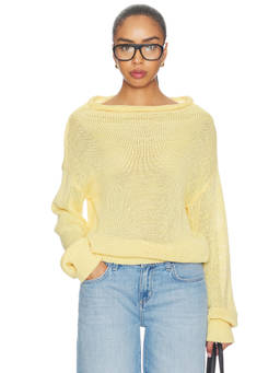 SER.O.YA - Oro Knit Women's Boat Neck Pullover Sweater Butter