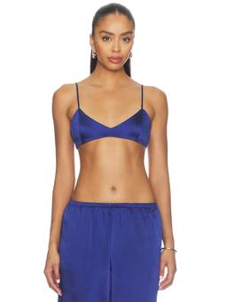 SER.O.YA - Courtney Women's Satin Adjustable Strap Bra Mariner Blue