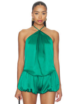 SER.O.YA - Beckham Women's Sleeveless Halter Neck Tank Top Green