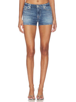 7 For All Mankind - Embellished Women's Stretch Denim Shorts Blue