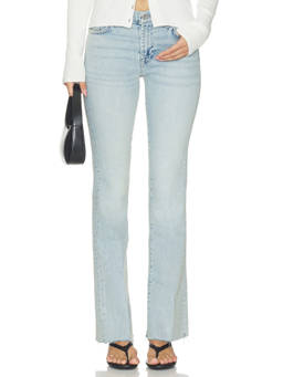 7 For All Mankind - Tailorless Women's Mid-Waist Stretch Bootcut Jeans Ghost Blue