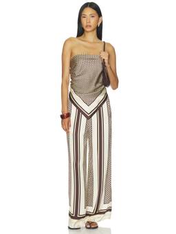 Shona Joy - Meret Women's Drawstring Wide-Leg Palazzo Pants Off White