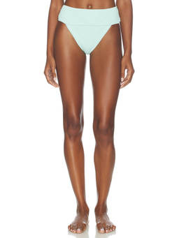 Show Me Your Mumu - Del Rey Women's High Waist Crinkle Bikini Bottom Aqua