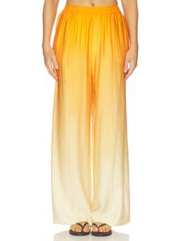 Significant Other - Bennet Women's Elastic Waist Wide-Leg Palazzo Pants Yellow