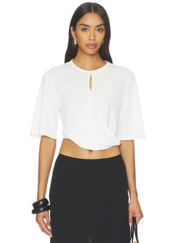 Significant Other - Jolie Women's Surplice Cut-Out Crop Top Ivory
