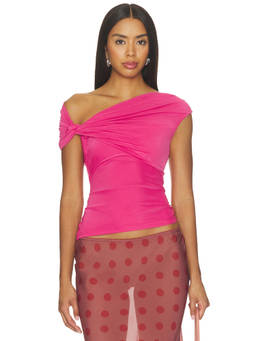 Significant Other - Yusra Women's Ruched Off Shoulder Top Purple