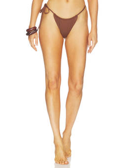 Significant Other - Karah Women's Side Tie Stretch Bikini Bottom Toffee