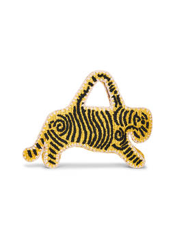 Simon Miller - Tiger Raffia Clutch Orange