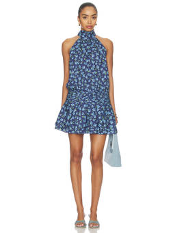 Sister NY - Women's Halter Neck Floral Print Romper Midnight Blue
