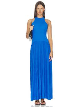 Solid & Striped - Isola Women's Sleeveless Halter Neck Maxi Dress Blue