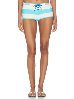 Solid & Striped - Sabra Women's Lace-Up Terry Swim Shorts Azul