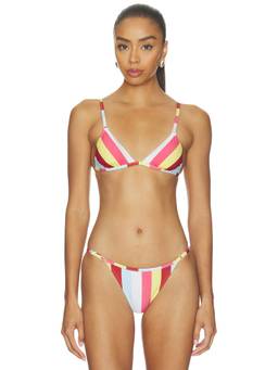 Solid & Striped - Lulu Women's Unpadded Adjustable Strap Bikini Top Multi-Color