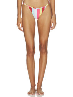Solid & Striped - Lulu Women's Striped Pull-On Bikini Bottom Multi-Color