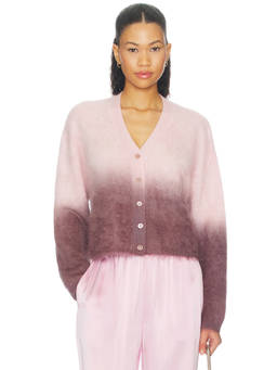 SABLYN - Jolie Women's Cropped Ombre Button-Up Cardigan Pink