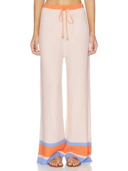Sancia - Stella Knit Women's Drawstring Wide-Leg Palazzo Pants Pink