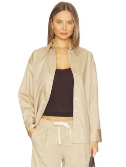 Sold Out NYC - Everything Women's Cotton Twill Button-Down Shirt Fawn