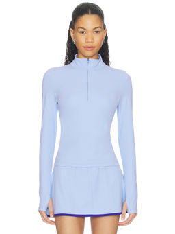 Splits59 - Tess Rigor Women's Half Zip Thumbhole Top Blue