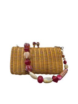 Serpui - Handmade Woven Clutch Tan
