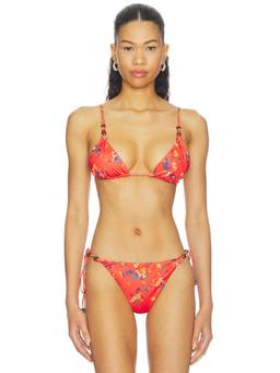 SIEDRES - Gia Women's Unpadded Triangle Bikini Top Multi-Color