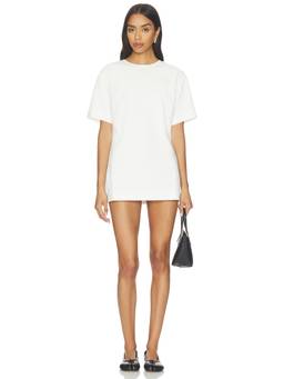 Rue Sophie - Orla Women's Solid/Plain Crew Neck Mini Dress White